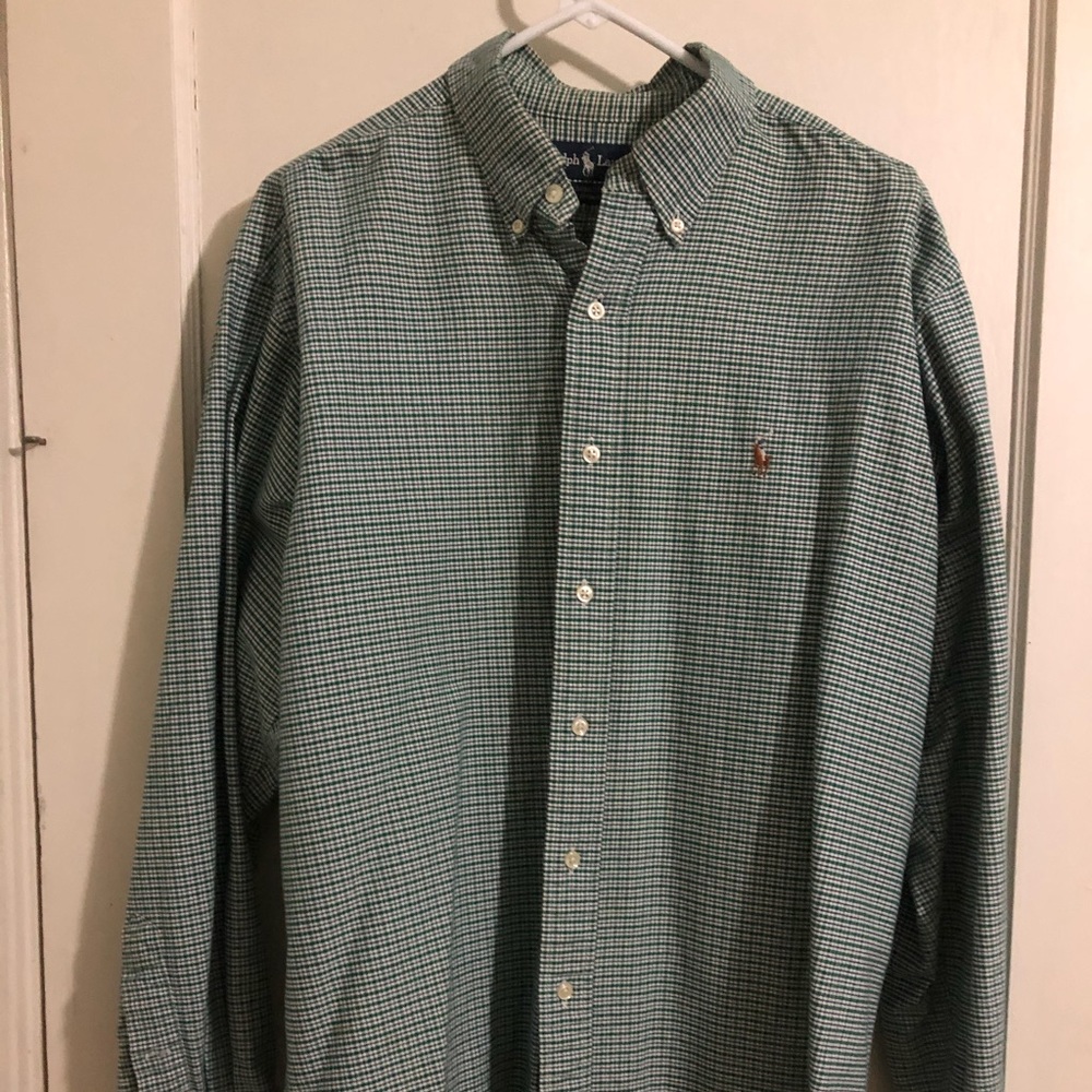 Long sleeve button down polo